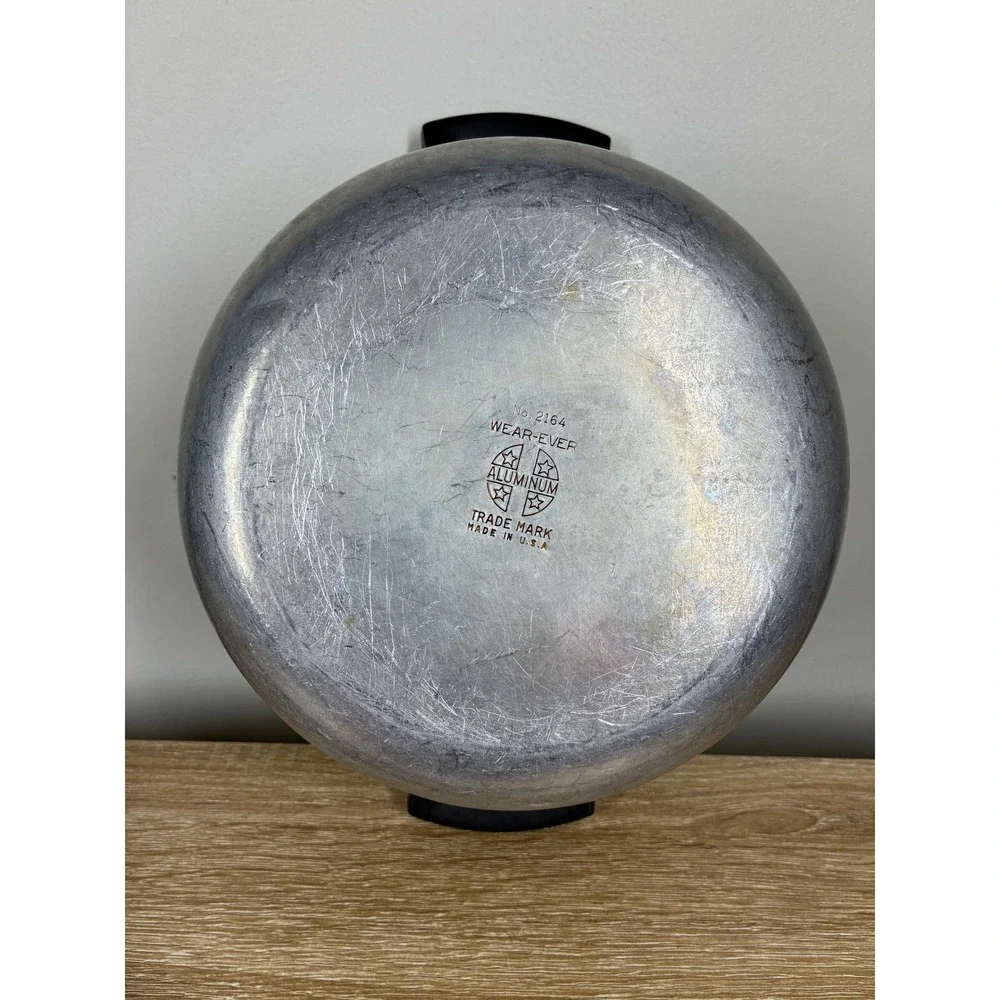 Vintage Wear-Ever Aluminum Pot No 2164 Made in USA 3 Quart Stockpot Silver